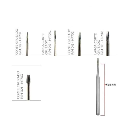 Fresas Carbide Pieza de Mano Tronco Cónica - Kerr