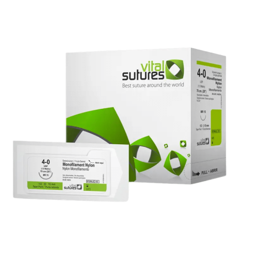 Sutura Nylon Azul  36 Unid. – Vital Sutures